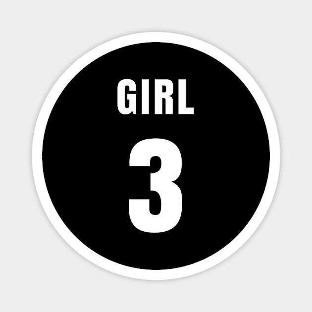 GIRL NUMBER 3 FRONT-PRINT Magnet by mn9